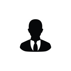 Businessman icon isolated on white