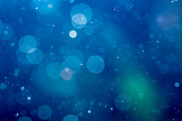 Fantasy Abstract blur blue bokeh of lights colorful sparkle