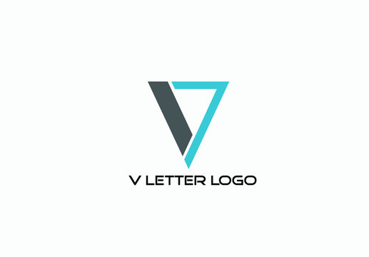 V letter logo design