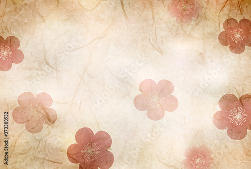 梅 年賀状 和柄 背景 Wall Mural Wallpaper Murals J Boy