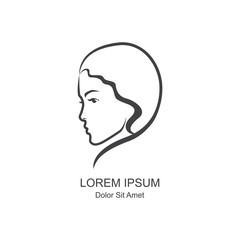 Beauty shop, salon, cosmetic or makeup logo