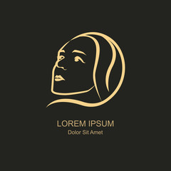 Beauty shop, salon, cosmetic or makeup logo