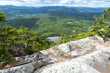 Western view from White Rocks Mountain overlooking Rt. 7 and the town of Wallingford, Vermont