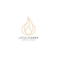 Lotus flower logo vector design template. Lotus luxury, elegant logo template.