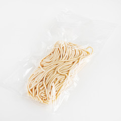 uncooked noodle in the vacuum pocket