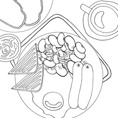 hand drawn vector illustration of vegetables