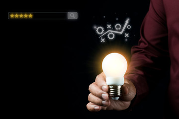 Search engine optimization low light photography concept idea for business advertisement