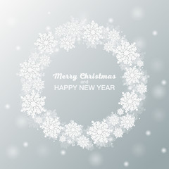 Vector banner for Christmas, New Year, snowflakes