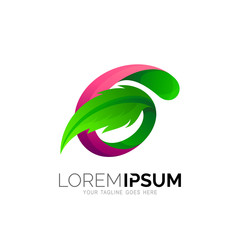 G logo and leaf design illustration, Nature icons