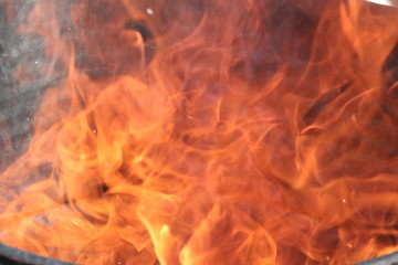 Fototapeta premium A close up of a fire