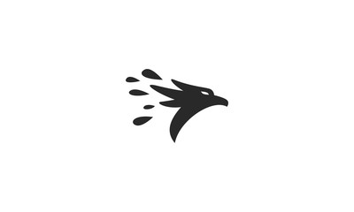 illustration vector graphic logo designs. pictogram logo combination eagle and ink. simple, modern
