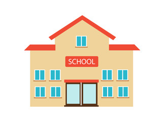 High school building vector illustration