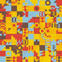 Mosaic Abstract Vector Pattern Design