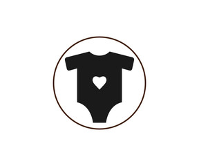 Baby clothes icon. Vector illustration, flat design.
