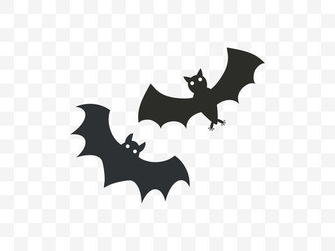 Halloween, horror, bat icon. Vector illustration, flat design.