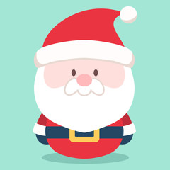 Cute Santa Claus character. Flat design style vector illustration.