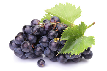 Grapes on a white background