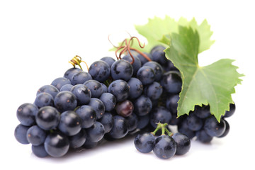 Grapes on a white background