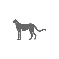 Obraz premium Cheetah logo template vector illustration