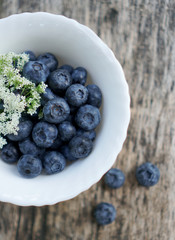 A bowl of sweet blueberries