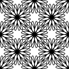 Circular flower decorative seamless patterns. It can be used for laser cutting and carving. Cutout Digital Stencils. Vector illustration isolated on white background.
