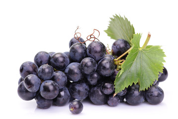 Grapes on a white background