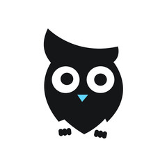 Cute Owl Vector Illustration for Icon, Emoji, and Symbol. EPS 10 Editable Stroke