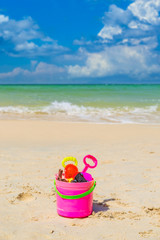 toys at the tropical beach