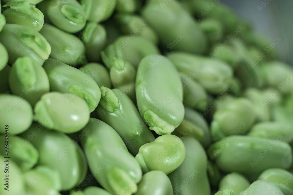 Poster beautiful fresh geen broad beans pattern background texture for design.