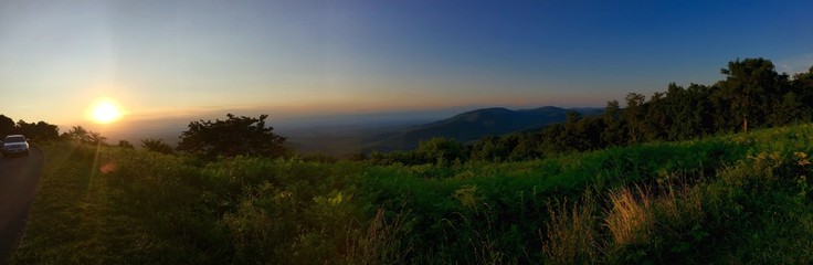 sunset in the mountains