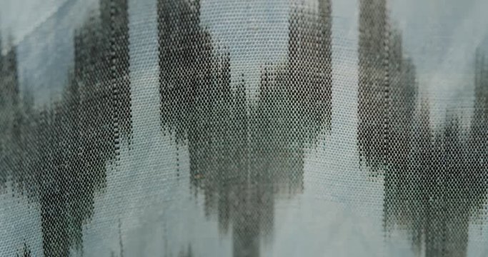 Adras ikat textile closeup.. Silk road Uzbekistan Central Asia. Micro