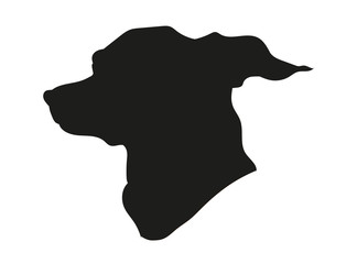 dog portrait silhouette, vector