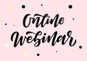Online webinar hand drawn lettering
