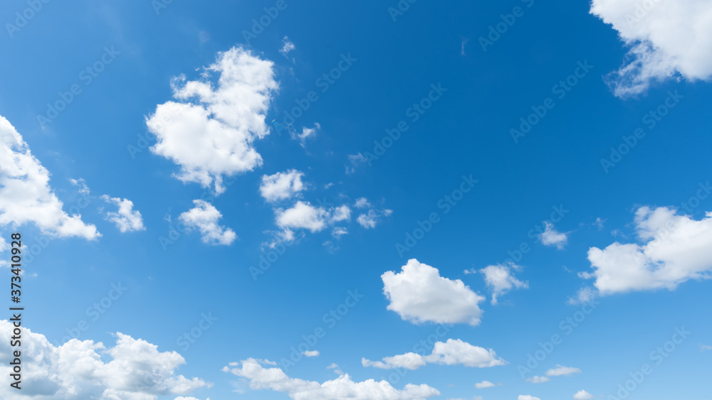 Wall mural panoramic beautiful, clear blue sky background, clouds with background.