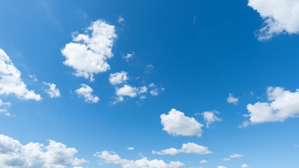 Obraz na płótnie Canvas Panoramic beautiful, clear blue sky background, clouds with background.