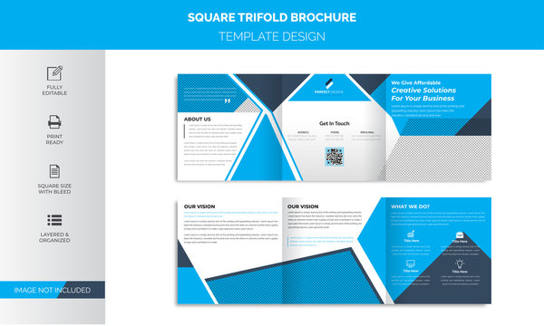 Corporate Square Tri Fold Brochure Design