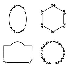  飾り罫　フレーム　シンプル　セット