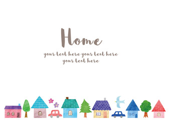 家_フレーム_水彩01