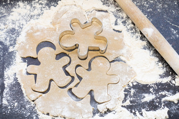 Lebkuchen-Männer backen. 