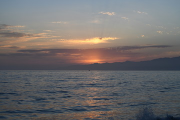 Fototapeta premium sunset over the ocean