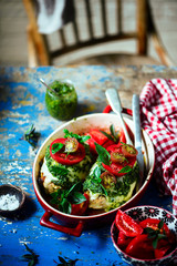 Chicken breast caprese.style rustic