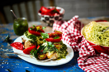 Chicken breast caprese.style rustic