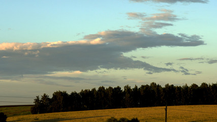 sunset in the mountains