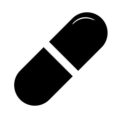 Pill icon in trendy flat style isolated. Pill icon page symbol for your web site design