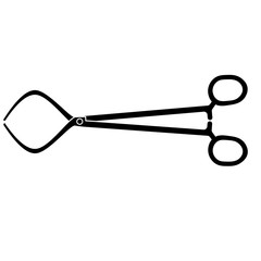 Surgical Instrument. Medical clamp scissors icon isolated on white background