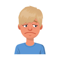 Vector design of guy and sad sign. Collection of guy and person vector icon for stock.