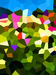 Fototapeta na wymiar Illustration of Pixels pattern with various bright colors creates an pixelated pattern style.