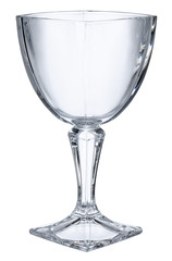 Empty wine glass isolated on white background