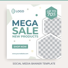 Social Media Fashion Sale Offer Discount Social Media Feed Square Banner Post Template Free