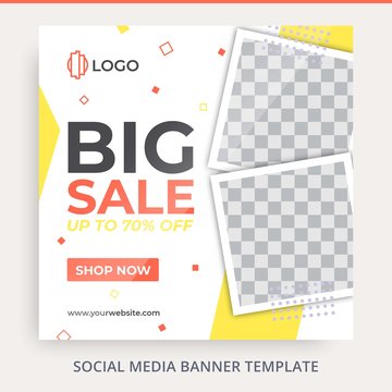 Social Media Fashion Sale Offer Discount Social Media Feed Square Banner Post Template Free